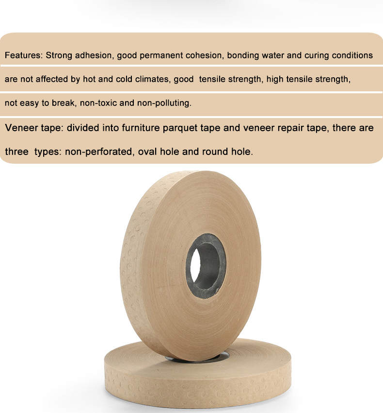 Eco Gum Tape Veneer Tape Perforated Dry Veneer Tape For Plywood With